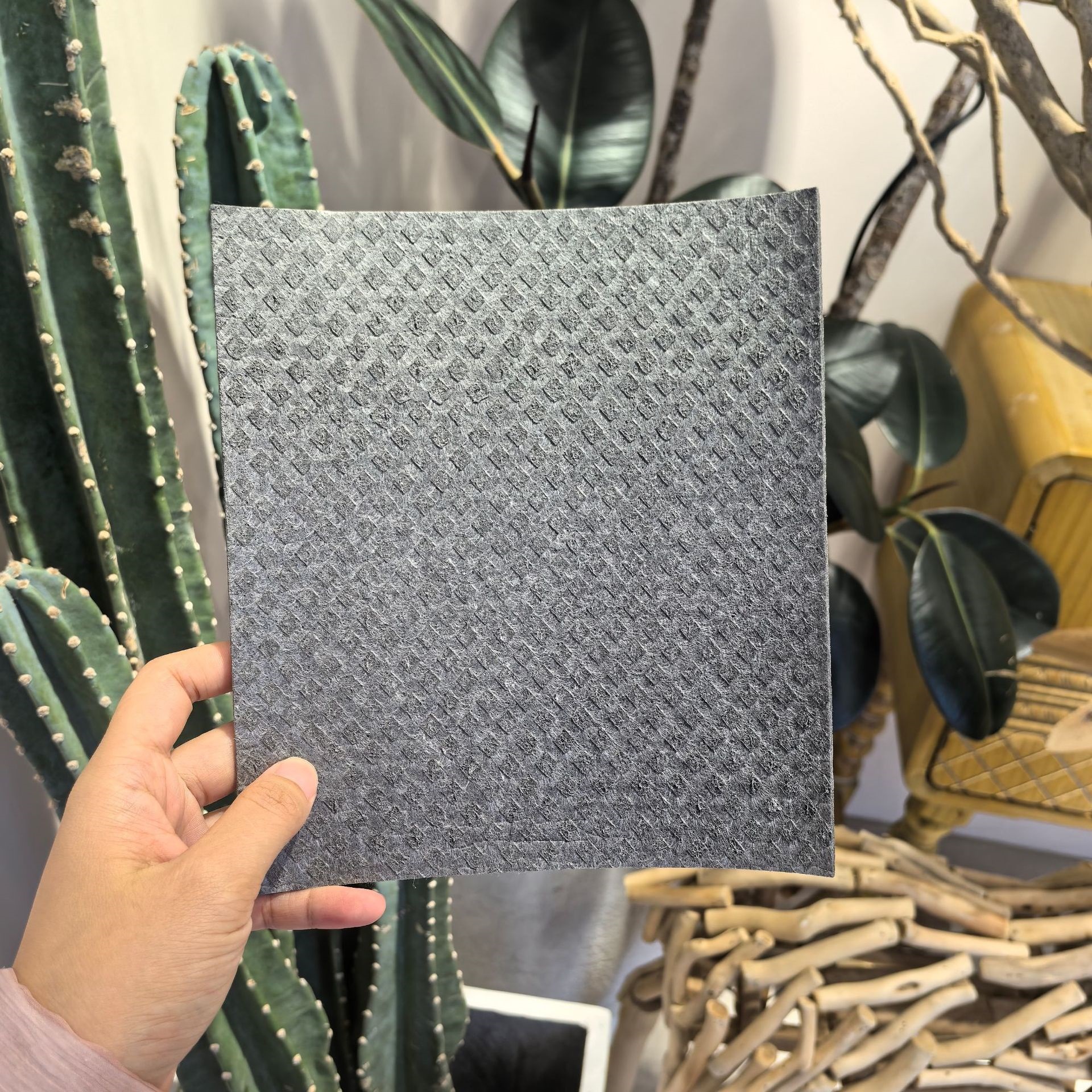 Alemán toallitas de limpieza de cocina de algodón pulpa de madera toallitas de lavado de platos absorción de agua sin contaminación de aceite esponja de algodón pulpa de madera lavado de platos