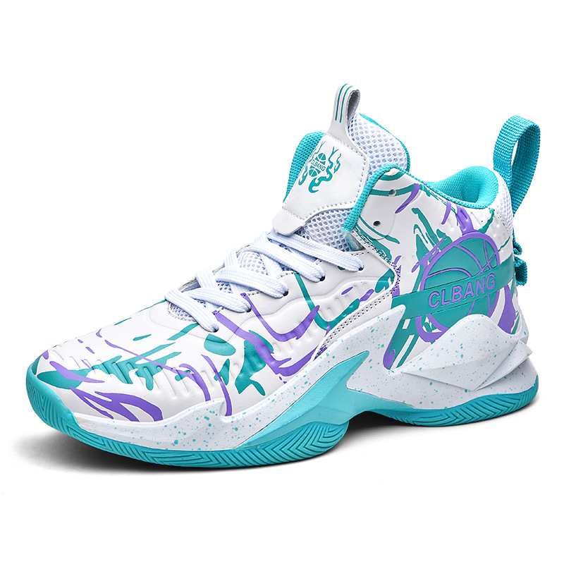 Chaussures de basket-ball en cuir pour hommes, nouvelles chaussures de sport d'hiver, montantes pour aire de jeux, chaussures de course pour étudiants, vente au détail_voghion.com