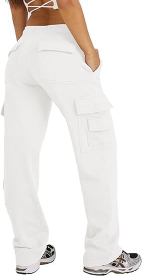 Women's Clothing New Multi Pocket Y2K Overalls Casual Loose Sports Fitness Wide Leg Pants_voghion.com