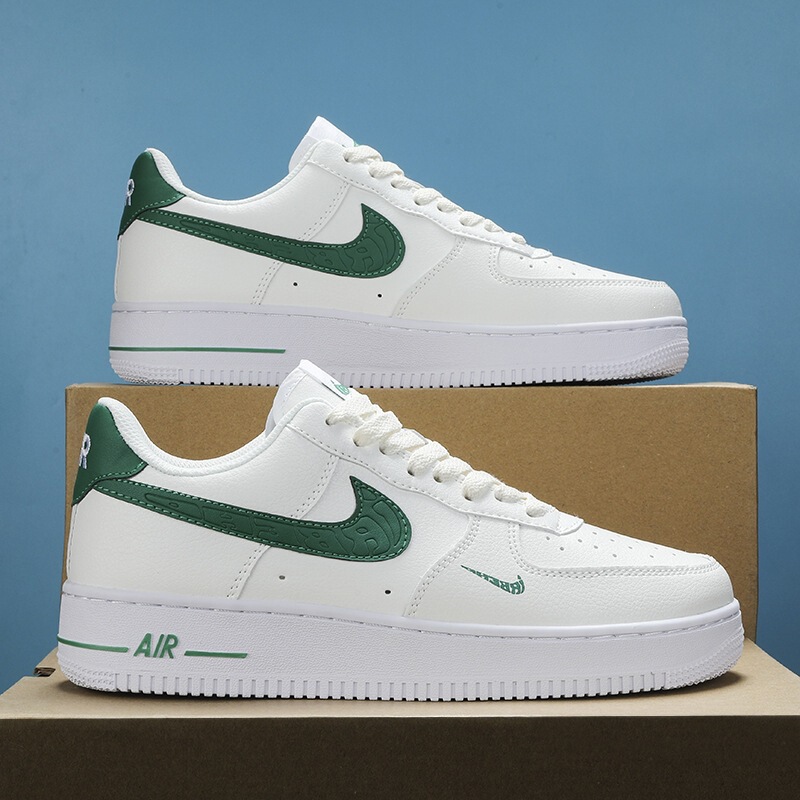 Air Force One men's shoes new model Putian af1 white and green flat-soled authentic sneakers women's shoes breathable white shoes
