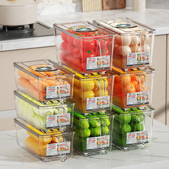Drawer-type refrigerator storage box food-grade egg carton transparent crisper frozen vegetable and fruit food storage box