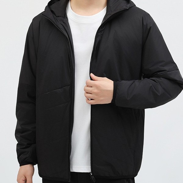 Winter trendy solid color popular down jacket with double zipper, short style for men and women, thickened and warm, made with white duck down