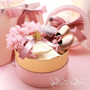 Baby Newborn Meeting Gift Box Baby Girl Princess Gauze Skirt Full Moon Centenary Spring and Summer Newborn Pure Cotton Suit