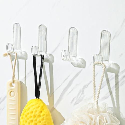 Acrylic adhesive hook key clothing traceless strong adhesive punch-free hook bathroom bathroom door back nano hook
