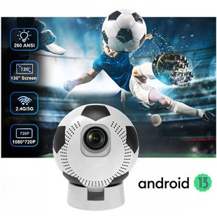 Cross-Border New 4K Electric Focus Q8 Football Wifi High-Definition Android Smart Theater Portable Mini Projector