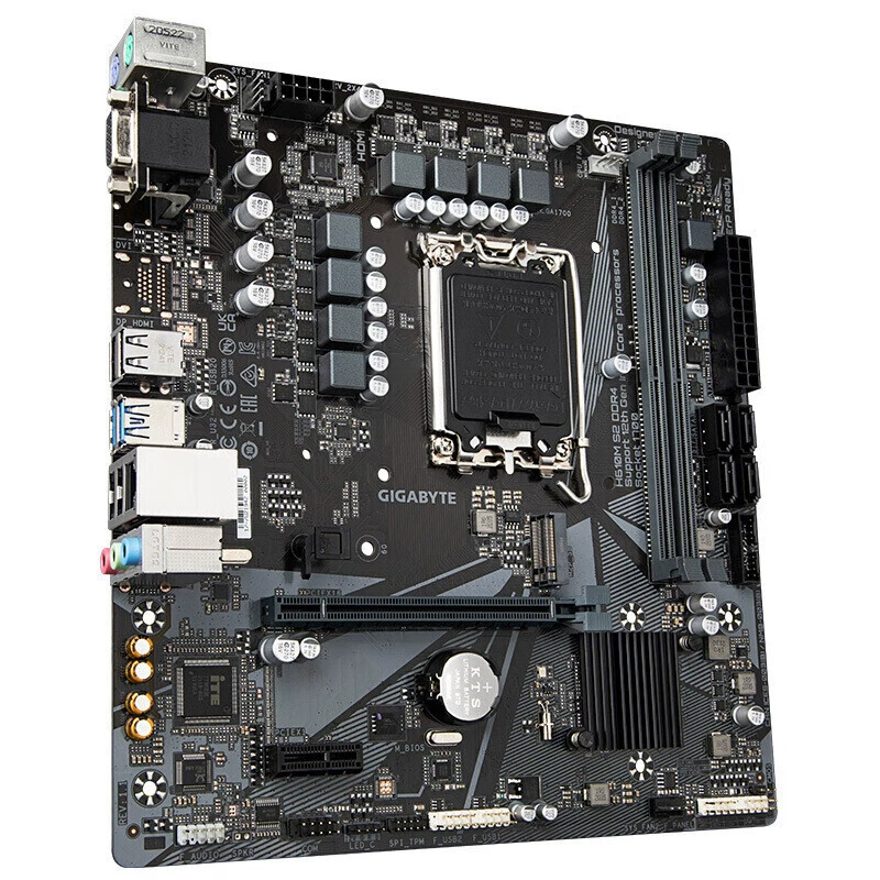 Подходит для Intel: материнская плата Gigabyte H610M S2, поддерживает процессоры 12/13‑го поколения, сокет LGA1700