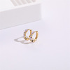 Brand zirconium, earrings, 14 carat, wholesale
