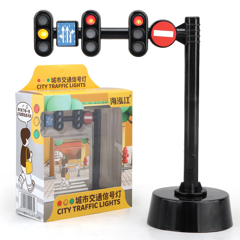 Children's toys early education safety teaching aids traffic signal lights motor vehicle road voice and light traffic lights toys
