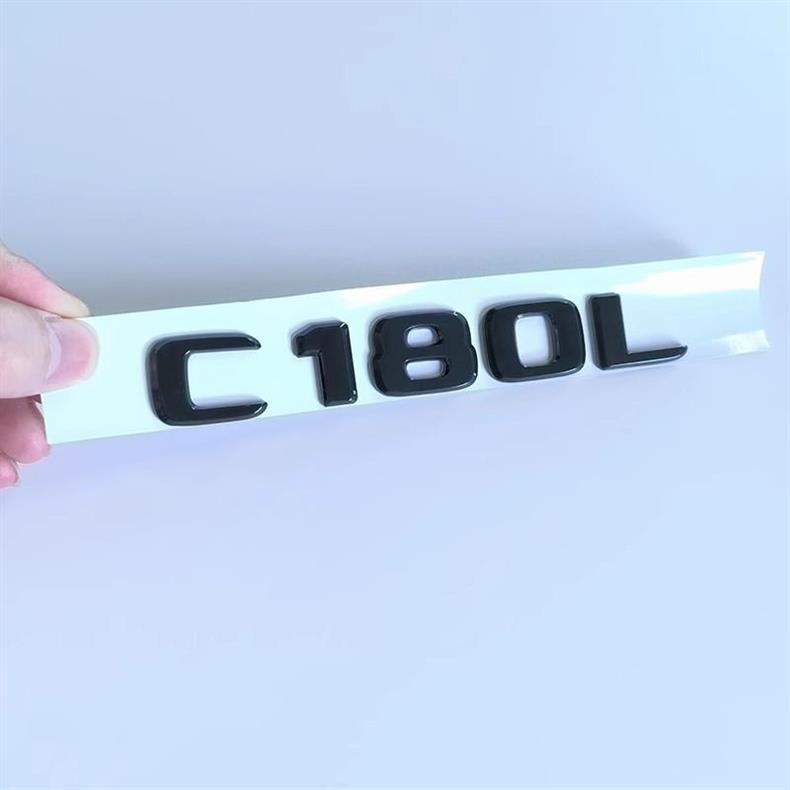 Mercedes-Benz C300L car emblem modification, black C-Class, Beijing Mercedes-Benz C200L/C260L rear emblem, rear lettering sticker