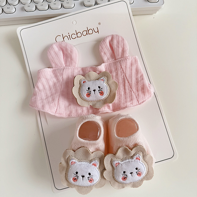 Ins洋気小花赤ちゃん空頂保護ハロゲン門帽子春秋薄手女子赤ちゃん通気韓版頭飾りセット