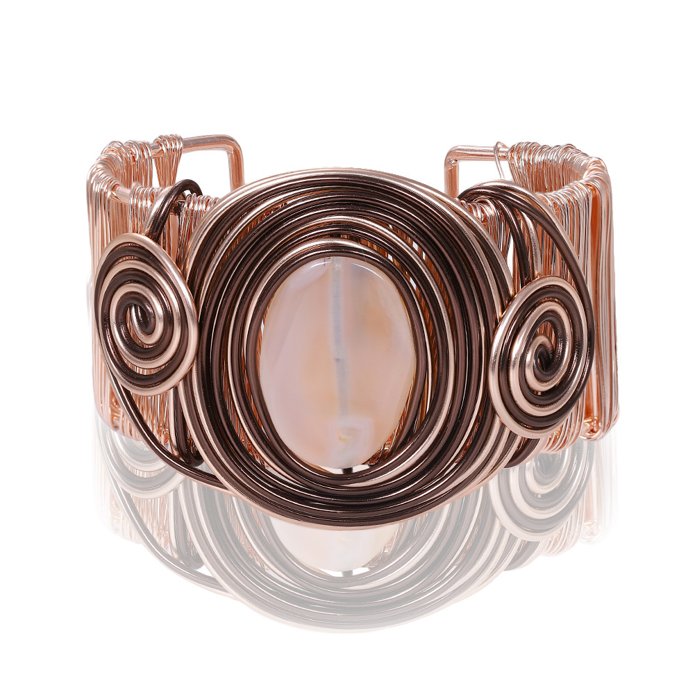 Retro Copper Plastic Handmade Bangle 1 Piece