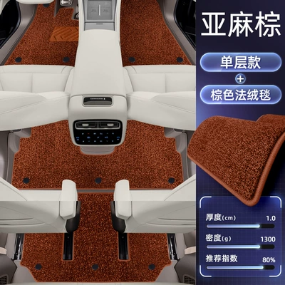 Modelə uyğun ayaqaltı: Floor Mats, Full Coverage, 25 - denza-n8l2025-model-double-layered-floor-mat-linen-brown-brown-velvet-blanket-wool-texture