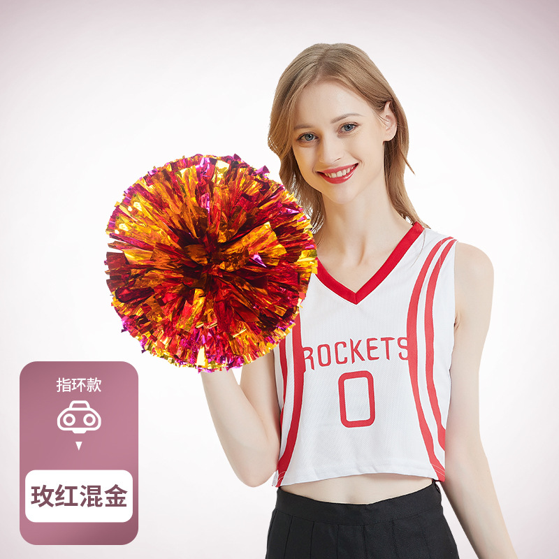 Porristas Bola de flores porristas mano flor mano sacudida flor danza rendimiento mano flor porristas flor bola de color rendimiento