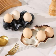 Egg tray creative storage high-value ceramic egg tray storage tray non-slip multi-color jewelry storage tray grid