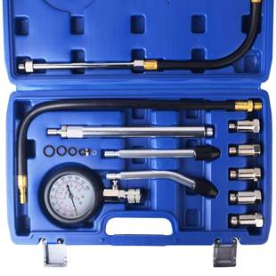 2025 New Cross-Border 11Pcs Cylinder Compression Tester Natural Gas Engine Pressure Gauge Kit Tool