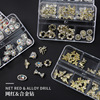 Cross border 6 alloy box-packed Nail Drill bow star Pearl DIY nail Large drill Nail enhancement Jewelry suit