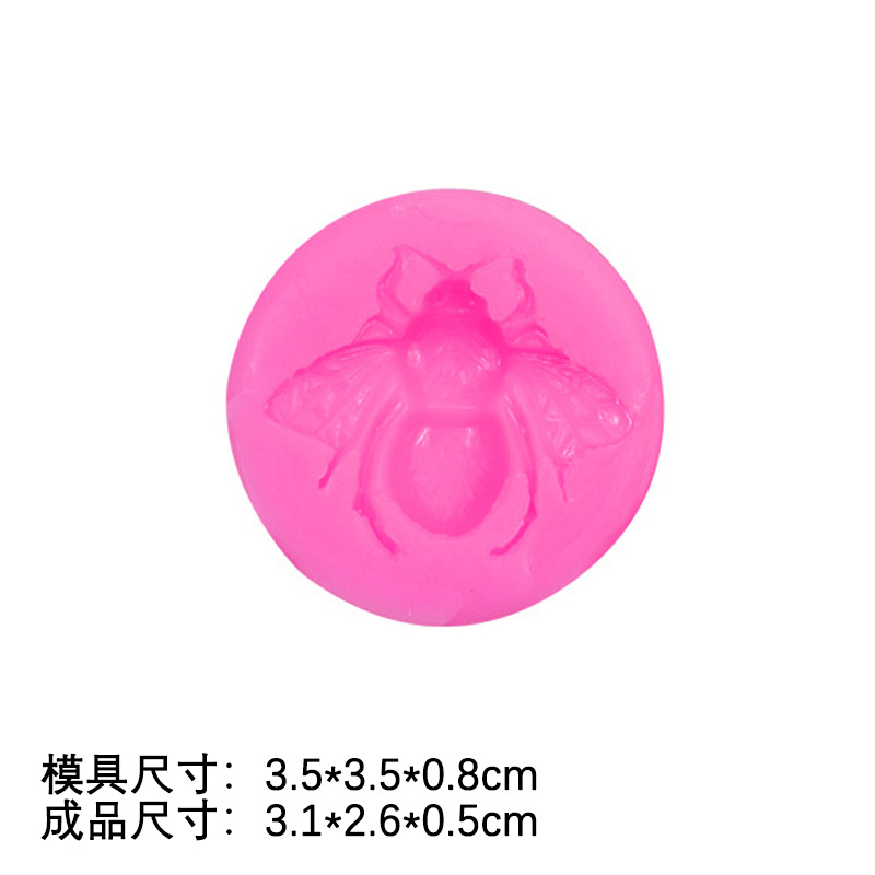 Insecto artificial molde de silicona abeja araña arcilla epoxi cerámica suave decoración para hornear fondant chocolate