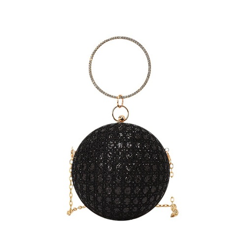 Evening bag, new chain women's bag, high-end light luxury crossbody bag, spherical handbag, bright diamond fashion shoulder bag