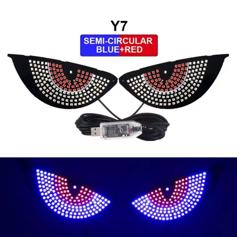 クロスボーダーダイナミック LED 車アイライト車マルチモード警告リマインダーライトリアテールライトバックミラーライト|undefined