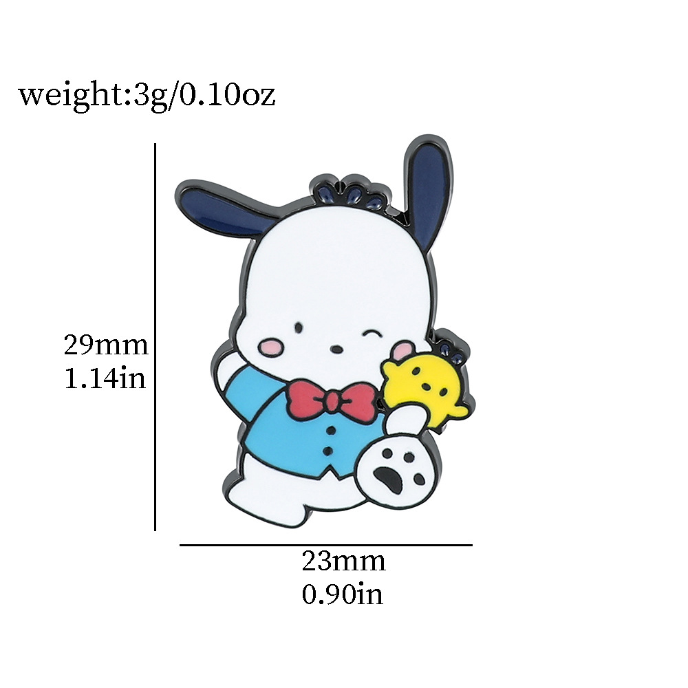 Venta caliente cien Sanrio serie de metal broche de dibujos animados coolomi Yugui perro KT gato todo-fósforo de moda insignia