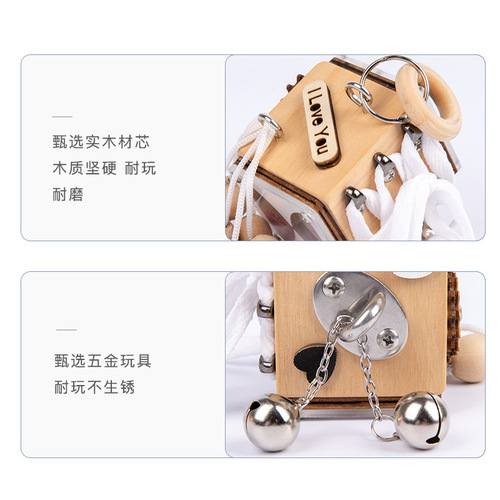 Montessori early education busy block young children's hand-eye coordination training parent-child interaction early education wooden toys teaching aids