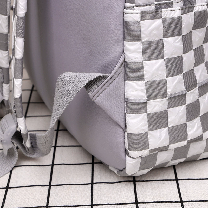 Backpack Checkerboard Small School Backpack, Lightweight 0.22 kg, Japanese-style for Elementary & Secondary