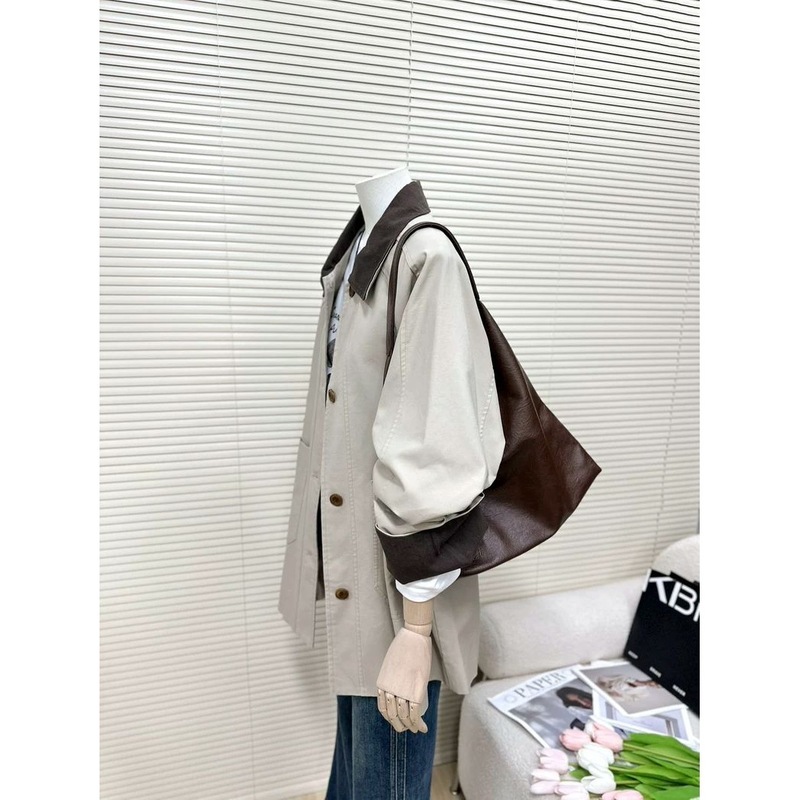 设计感撞色卡其色风衣外套女2025春秋新款小个子宽松休闲工装大衣|undefined