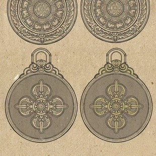 Retro Round Pendant Accessories Pendant Accessories Xizang Nine Palace Bagua Brand Qingdao Jewelry Factory Outlet Premium