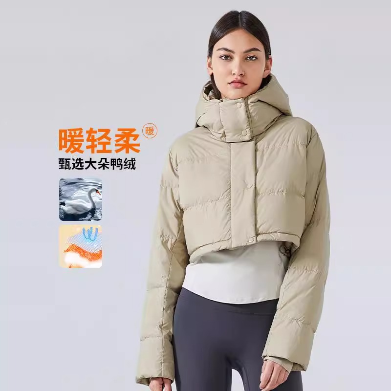 Damas de invierno pan corto chaqueta de plumón desmontable chaqueta con capuz pequeña chaqueta caliente ligera a prueba de viento