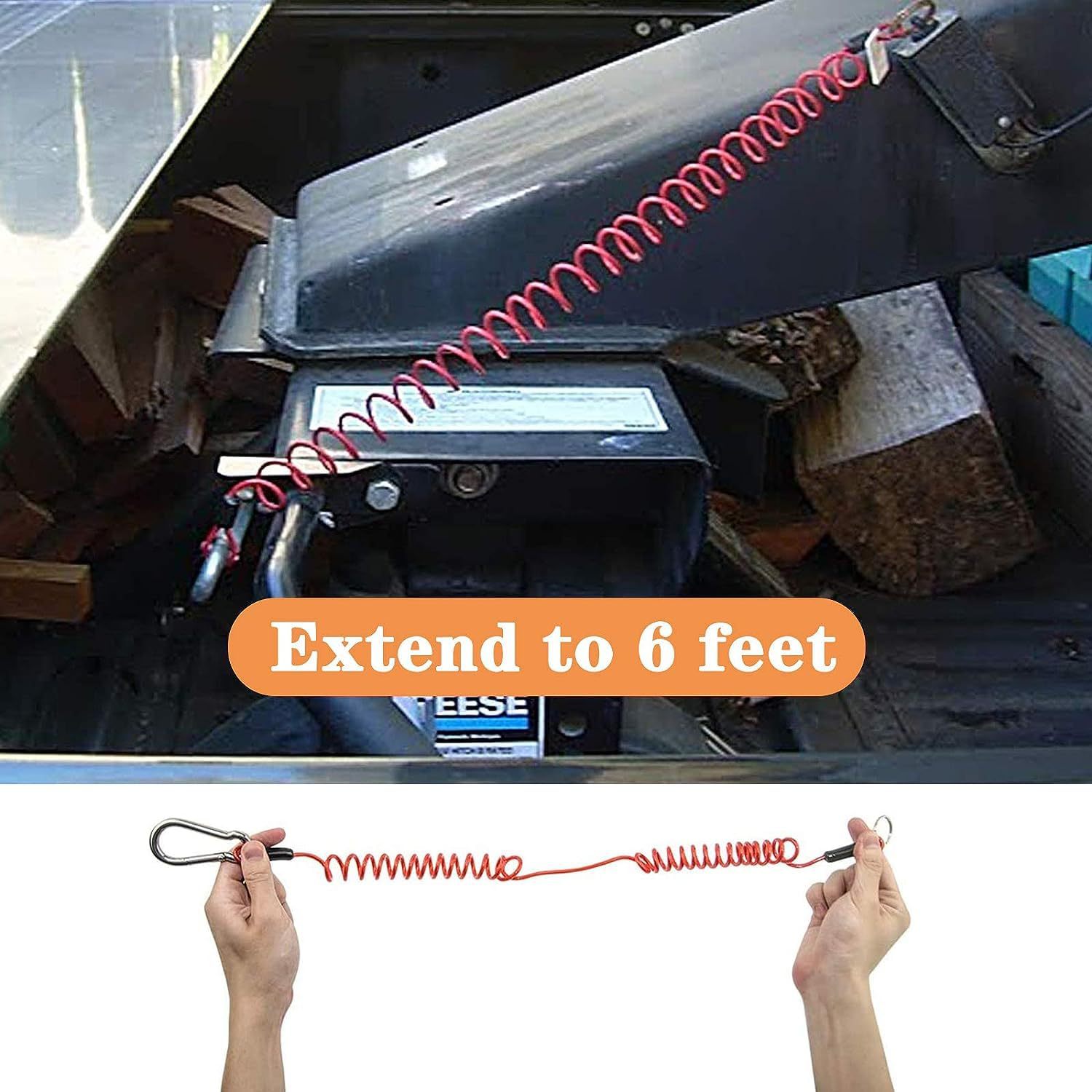 Amazon's Best-Selling Trailer/Boat Separation Switch 12V Dc Spring Steel Wire Rope 4Ft/6Ft Cable