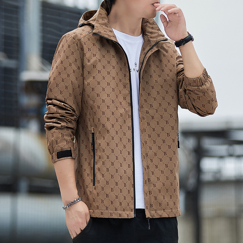 tumn Nuovo Uomo Giacca Tops Outdoor Casual Con Cappuccio Gioventù Abbigliamento Impermeabile_voghion.com