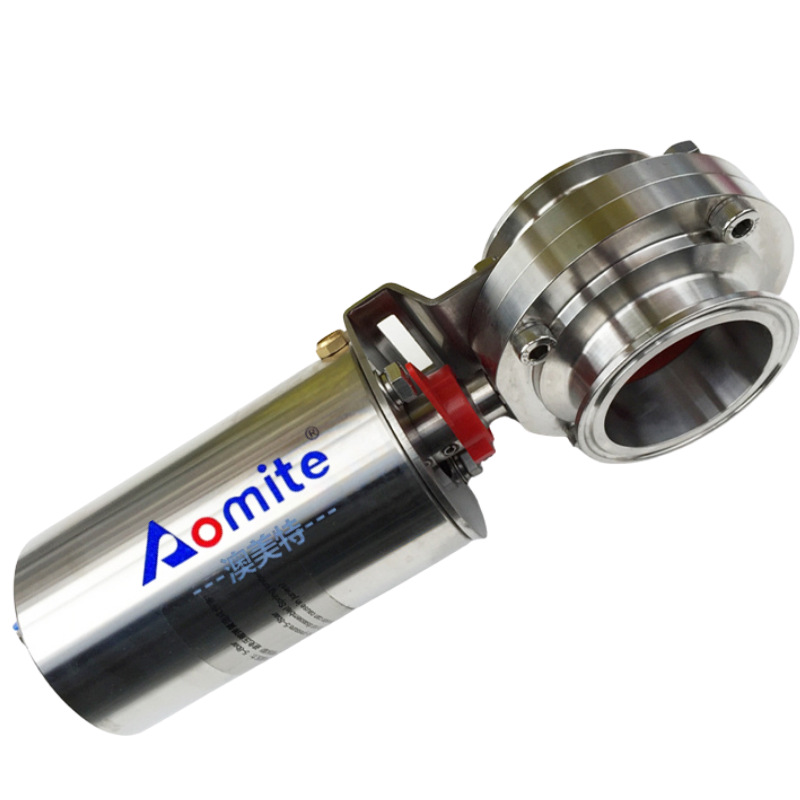 厂家供应不锈钢304卫生级气动快装式碟阀 卡箍式蝶阀