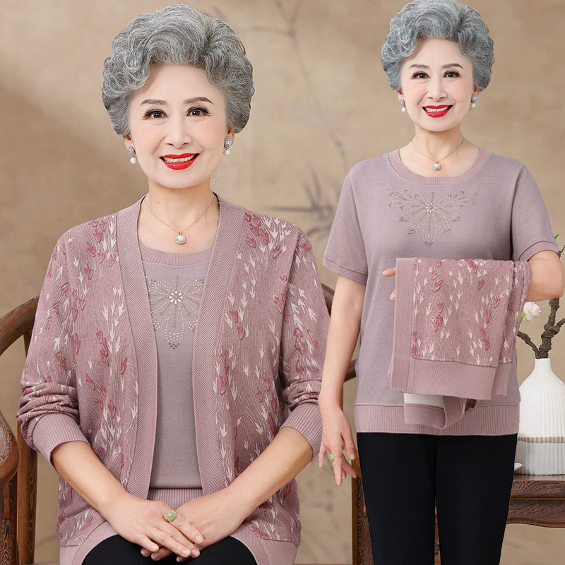 Вязаный кардиган для женщин среднего и пожилого возраста