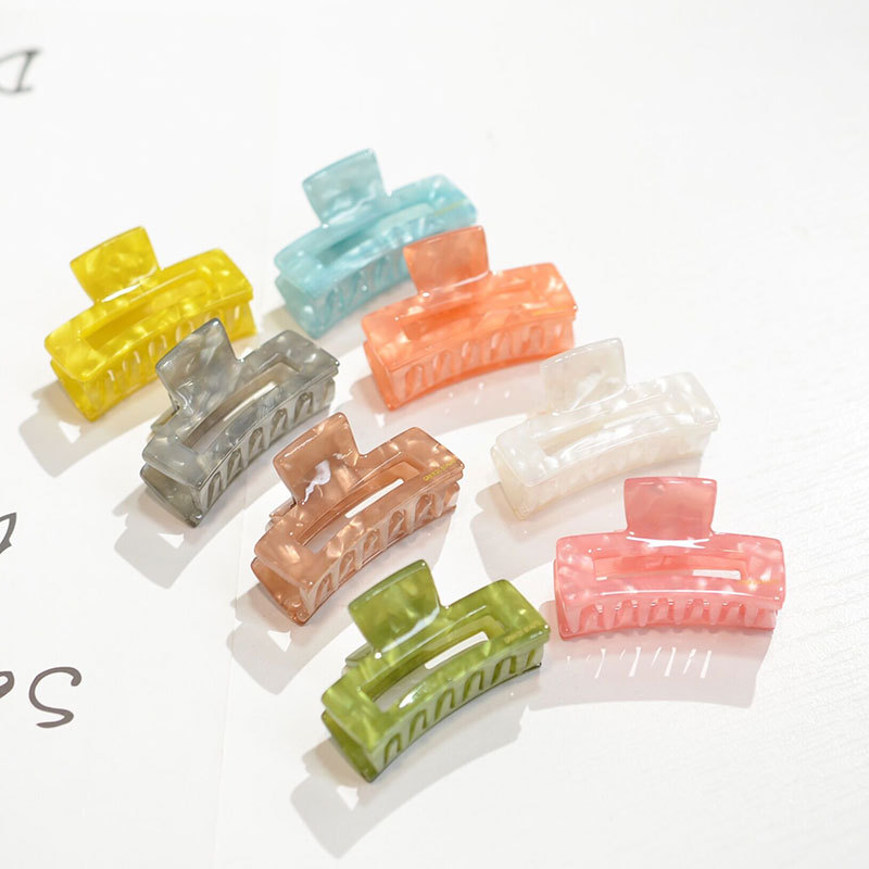 ZQ03011 the republic of korea GrainDeBeaute Jewelry Aznavour Ards Plaid Hollow Rectangular Catch card