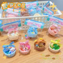 仿真竹篮编织筐娃娃屋 跨境电商电玩城礼物 创意儿童过家家玩具