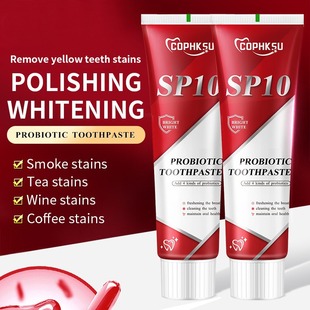 TK Amazon cross-border explosions sp10 oral care toothpaste full English version of white teeth fresh breath toothpaste