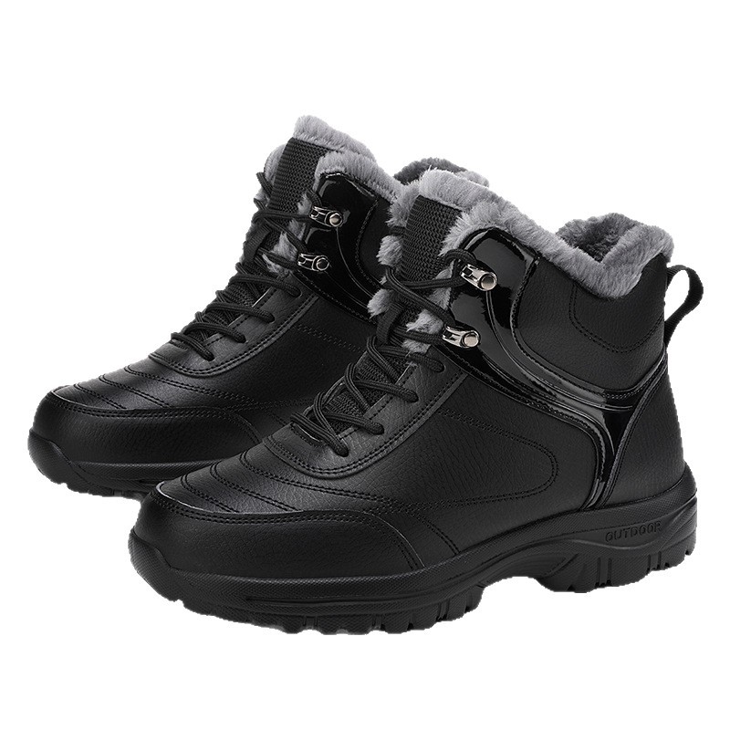 Zapatos de invierno para hombres de mediana edad, botas de nieve para hombres, zapatos de montaña cálidos resistentes al frío al aire libre, zapatos casuales impermeables para hombres image 5