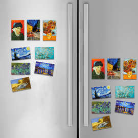 梵高艺术向日葵星空磁吸冰箱贴冰箱装饰橡胶软胶磁性便捷留言贴