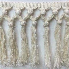 メーカーの売れ筋織りタッセルレース手結び綿糸ひげレース牧歌的なトリムアクセサリー