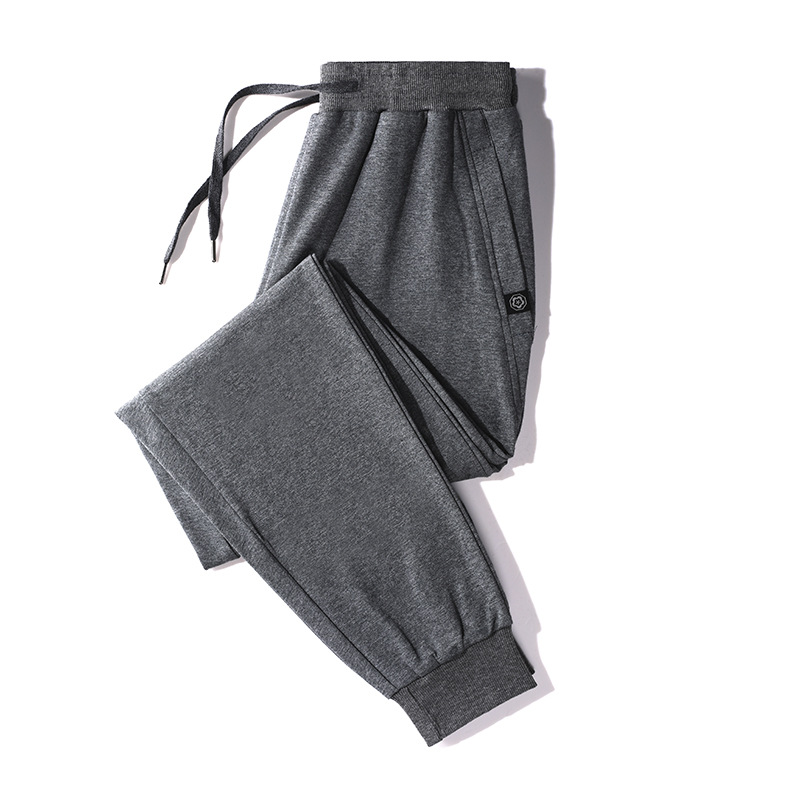 짙은 회색 매화 로고 레깅스