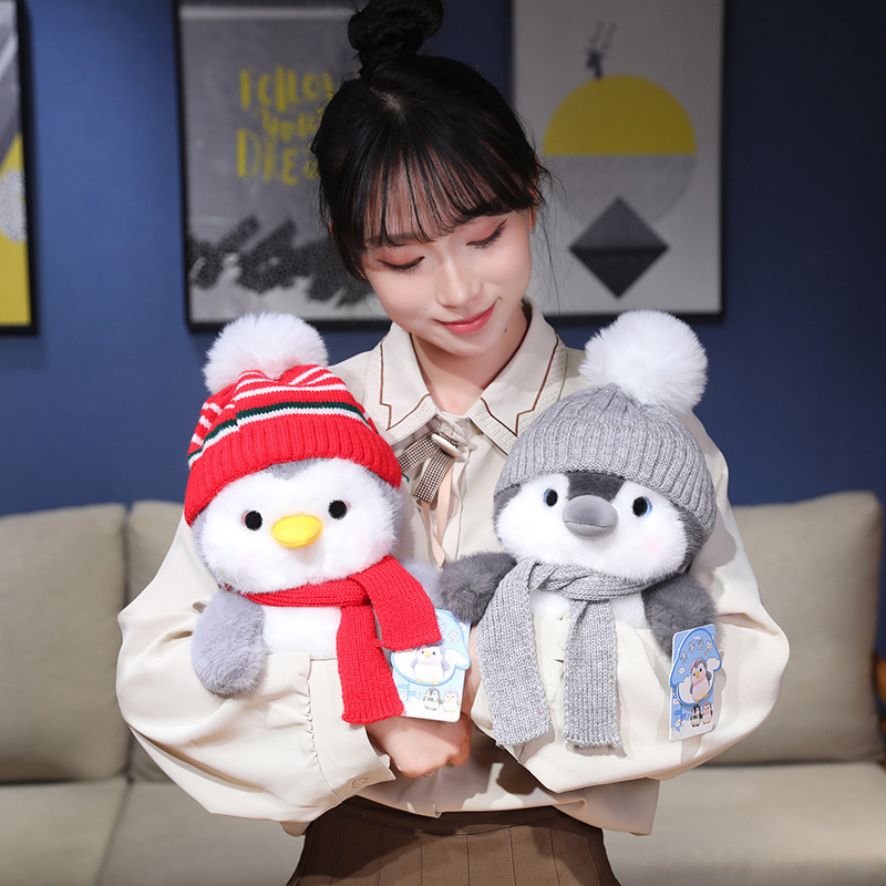 Harbin pingüino juguetes de peluche invierno muñecas muñecas muñecas de nieve muñecas de navidad muñecas de nieve pingüino de nieve