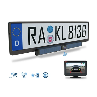 Cross-Border Wireless Solar-Powered Reversing Camera Vehicle camera - wireless-solar-charging-camera-43inch-monitor-built-in-antenna-version-monitor