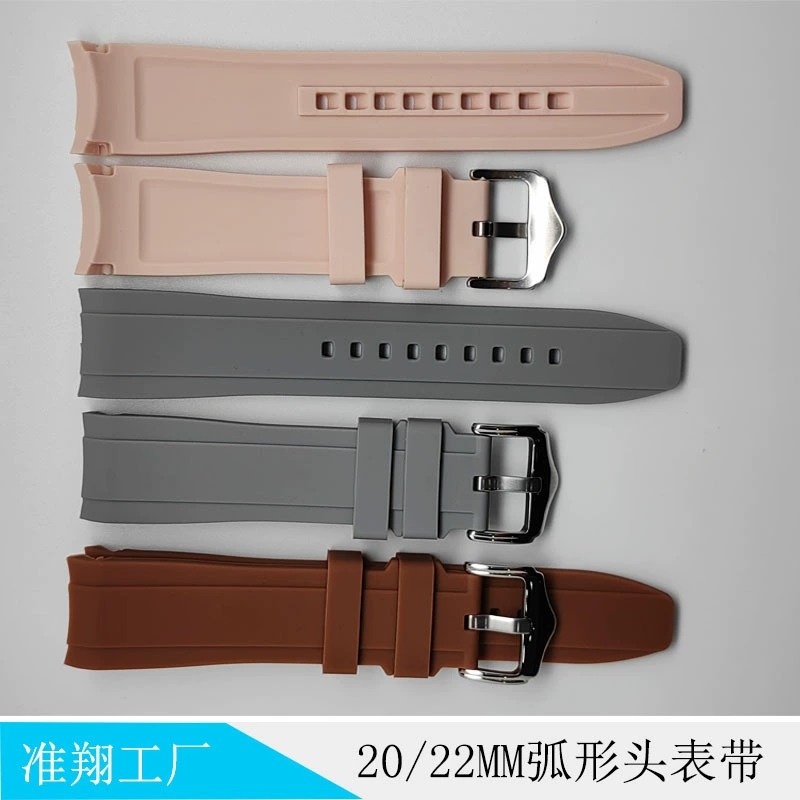 Стильный 22мм Кривой Силиконовый Ремешок для Часов Citizen, Tissot, Seiko и Rolex Sports Watches