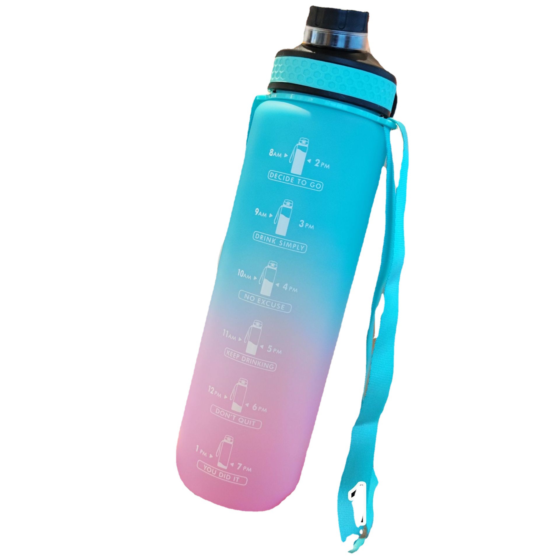 Taza espacial Taza de plástico para beber directa Correa para deportes al aire libre para estudiantes masculinos y femeninos Taza de agua portátil para adultos con fugas de té Amazon