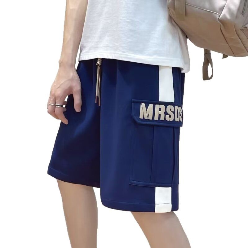 2025 pantalones cortos estadounidenses de verano universal para hombres para aumentar la tendencia relajada de los pantalones deportivos casuales coreanos