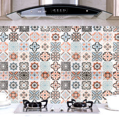 Wallpaper self-adhesive PVC European high temperature resistant film kitchen waterproof and oil proof stickers decoration wallpaper ceramic tile wall stickers