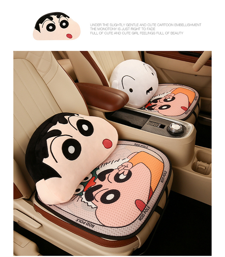 Car seat cushion four seasons universal cartoon seat cushion girl car seat cover fabric new seat cover half non-slip