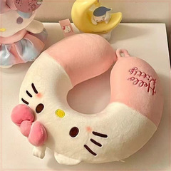 ハローキティ猫 U 字型枕ガールハート飛行機旅行枕睡眠枕ぬいぐるみハローキティ