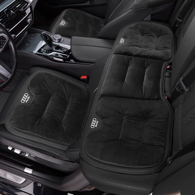 Seat cushion, seat cover A3/A4L/A6L/A7L/Q3/Q5L/Q7 car cushion - audi-flannel-cushion-noble-black-3-piece-set-for-the-whole-car