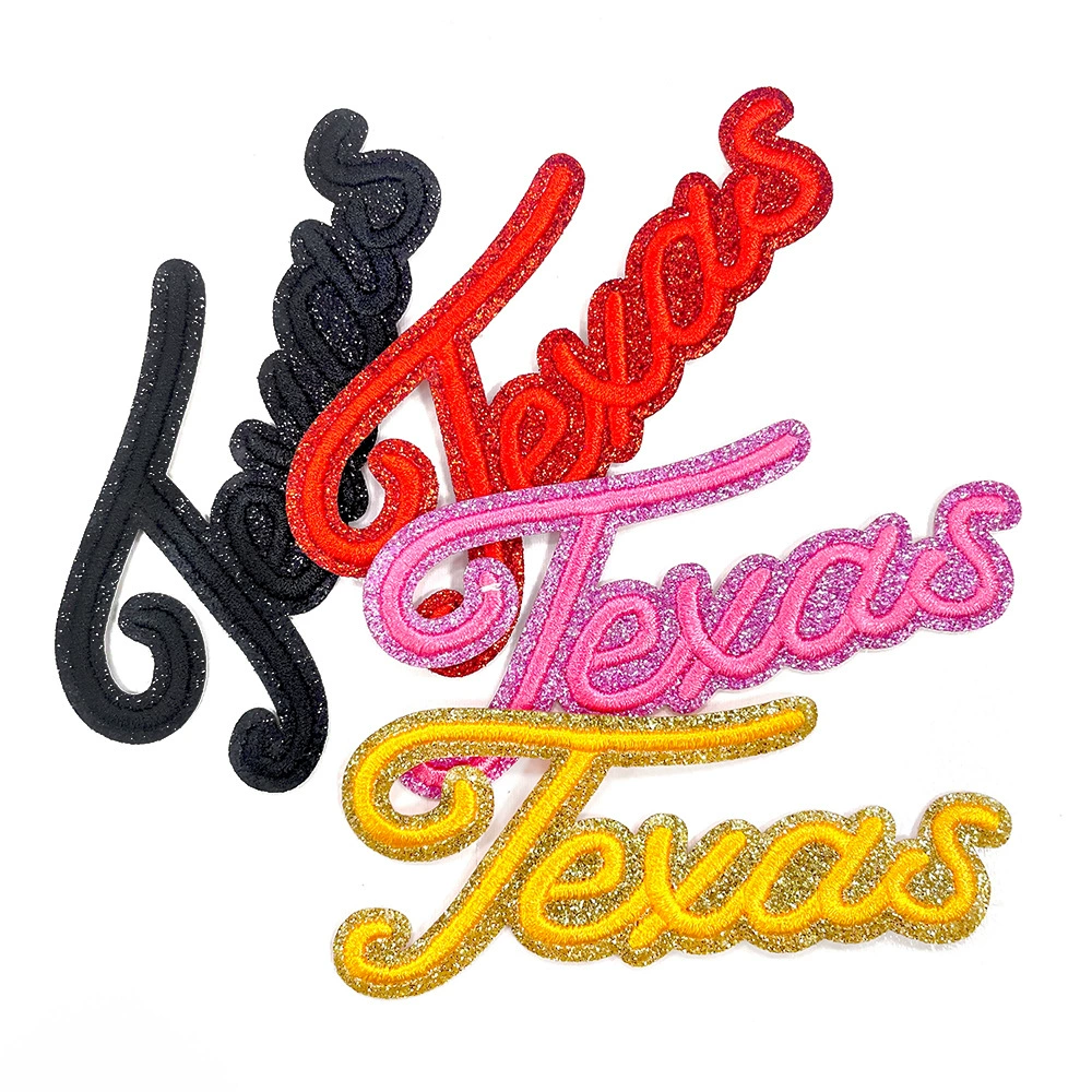 Texas вышитая нашивка клеевой вышитый патч ретро объемная нашивка Texas буква DIY аксессуары